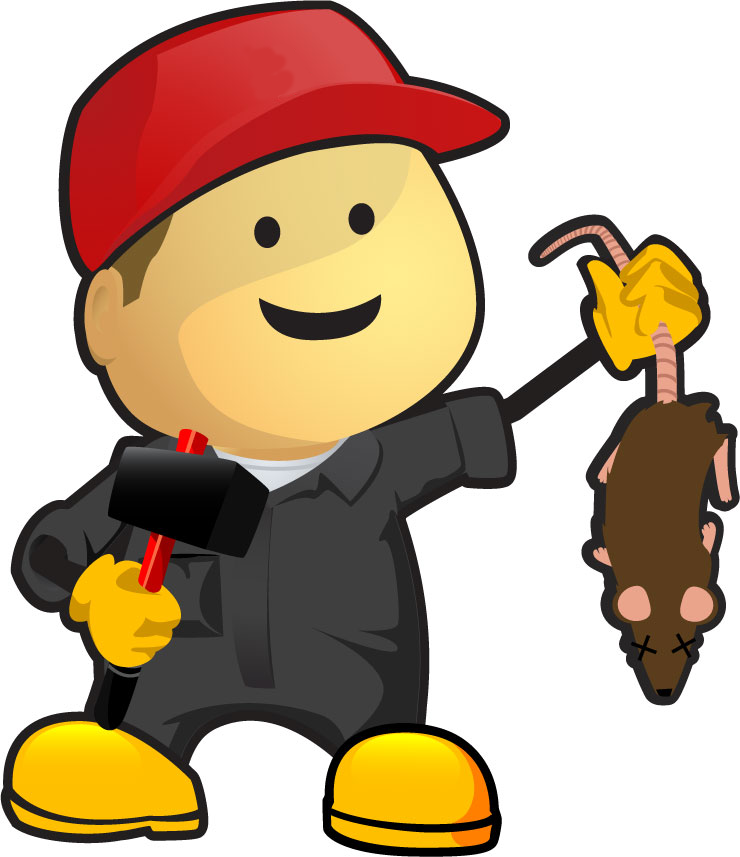 Icon of a pest control worker.